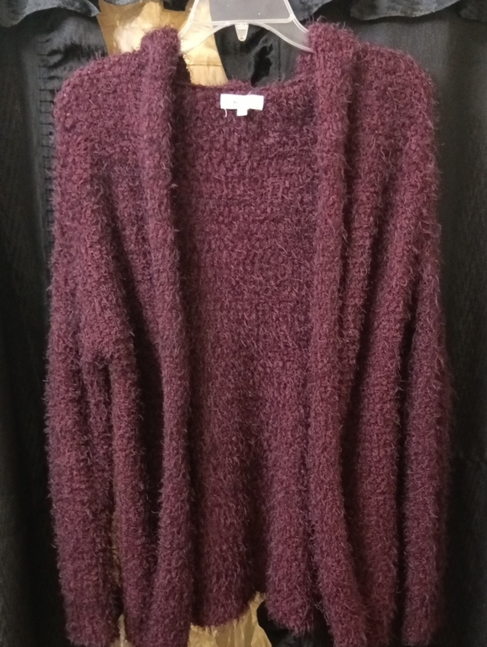 Cozy Open-Front Women’s Sweater Cardigan - Burgundy| Size S/M